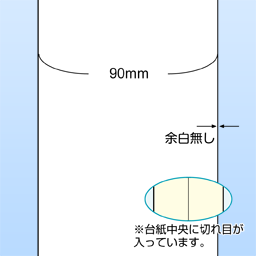 感熱ロールラベル 連続(幅90)裏スリット入