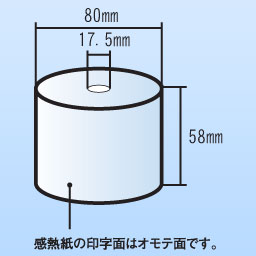 感熱ロール紙(58x80x17.5/75-H)