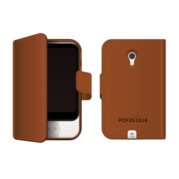 POCKETALK S 専用手帳型ケース ブラウン